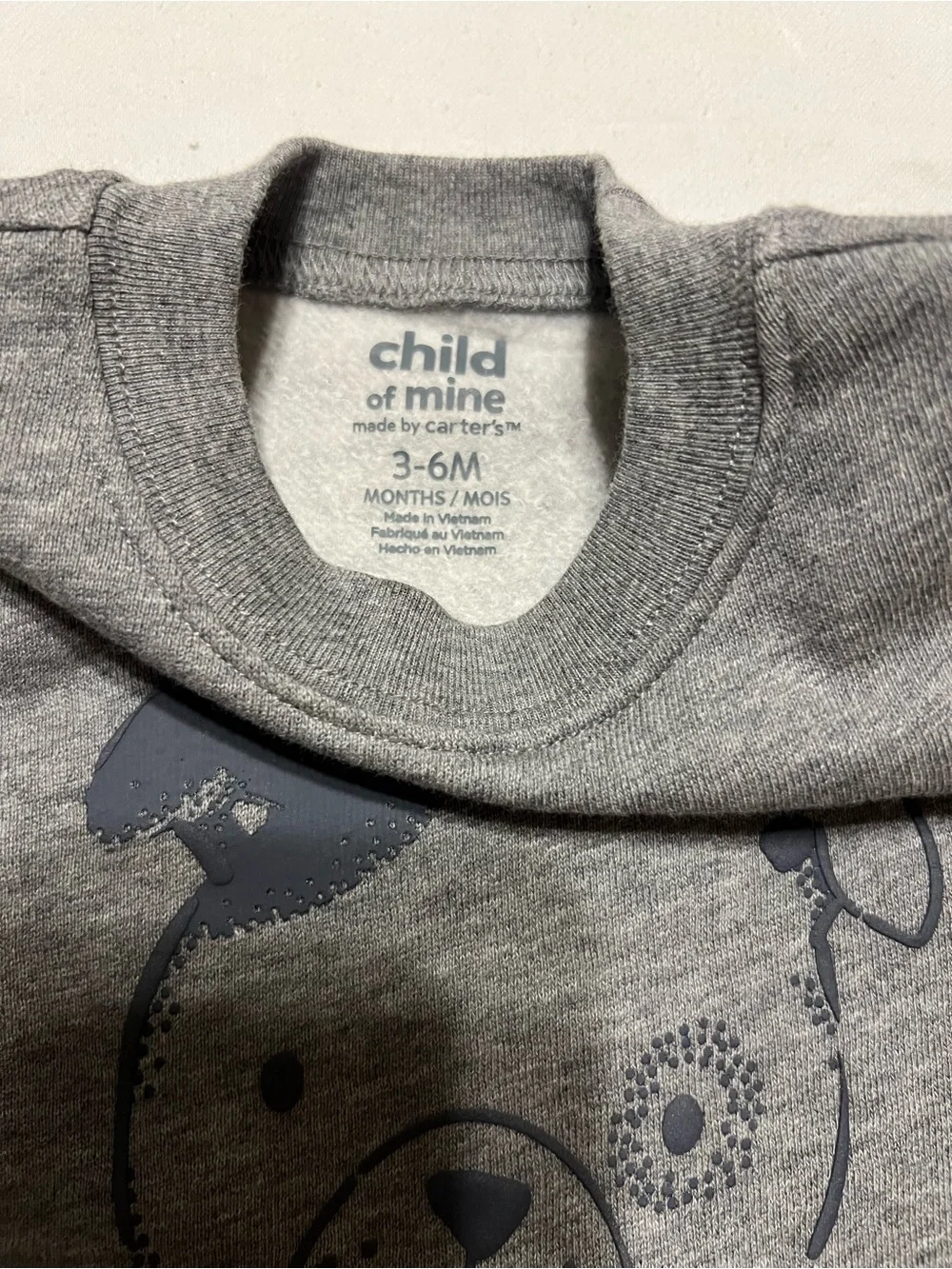 Carter's Gray Bear Pullover Sweatshirt for Kids